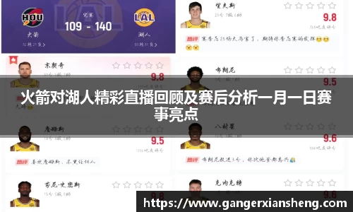 火箭对湖人精彩直播回顾及赛后分析一月一日赛事亮点
